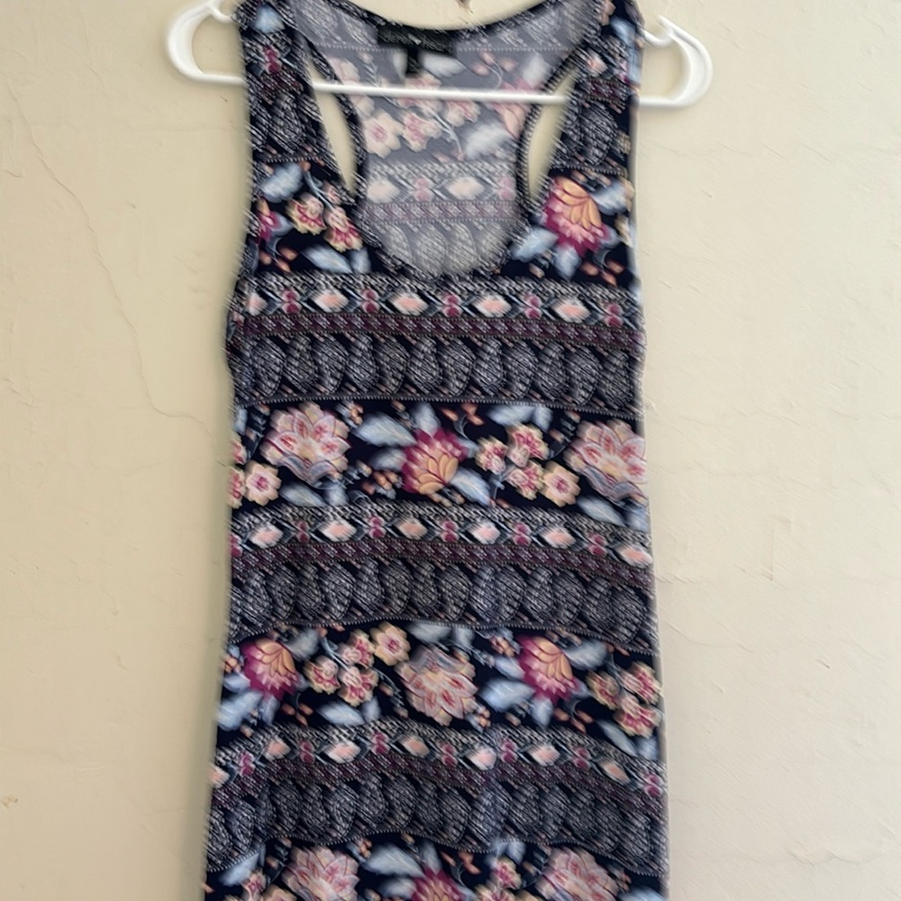 Derek Heart maxi dress size L multi color design floral and paisley